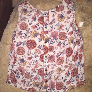 Floral button up shirt